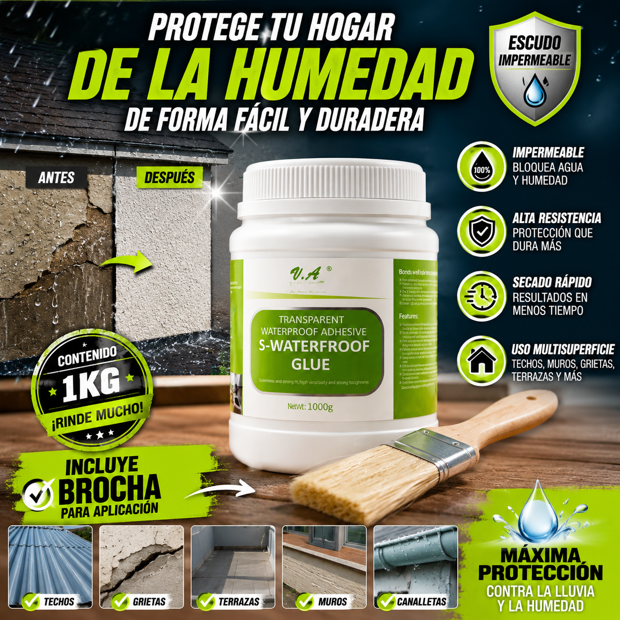 Sellador Impermeable Profesional 1 KG